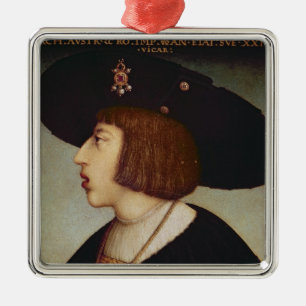Portrait of Ferdinand I, Holy Roman Emperor Metal Tree Decoration