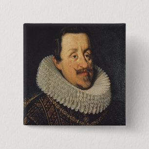 Portrait of Ferdinand II of Habsbourg, 1622-37 15 Cm Square Badge
