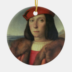 Portrait of Francesco della Rovere, Duke of Urbino Ceramic Tree Decoration