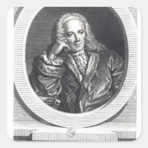 Portrait of Francois Quesnay Square Sticker