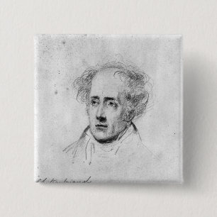 Portrait of Francois Rene Vicomte de 15 Cm Square Badge