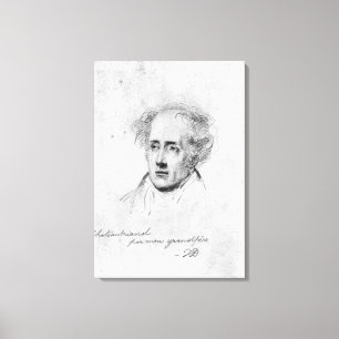 Portrait of Francois Rene Vicomte de Canvas Print