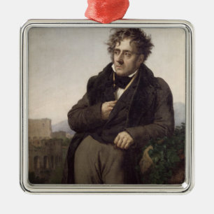 Portrait of Francois Rene Vicomte de Metal Tree Decoration