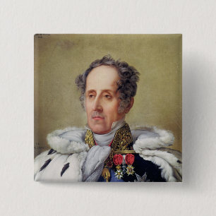 Portrait of Francois Vicomte de Chateaubriand 15 Cm Square Badge