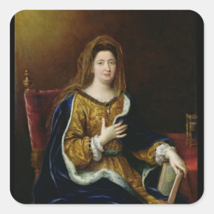 Portrait of Francoise d'Aubigne  Marquise Square Sticker