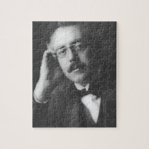Portrait of Frank Bridge (1879-1941) (b/w photo) Jigsaw Puzzle