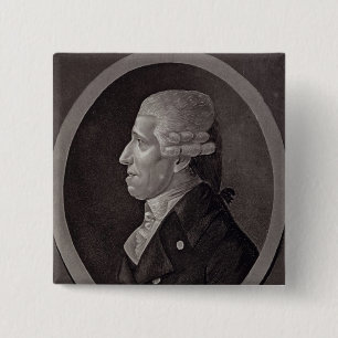 Portrait of Franz Joseph Haydn 15 Cm Square Badge