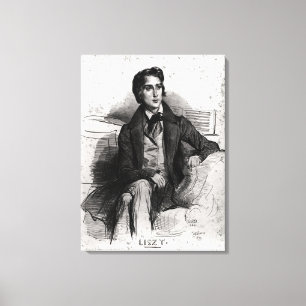 Portrait of Franz Liszt  August 1832 Canvas Print