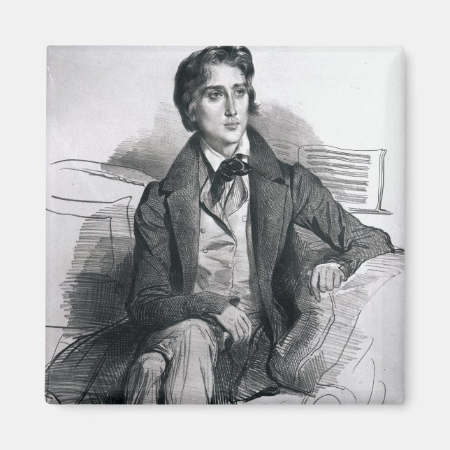 Portrait of Franz Liszt  August 1832 Magnet (Front)