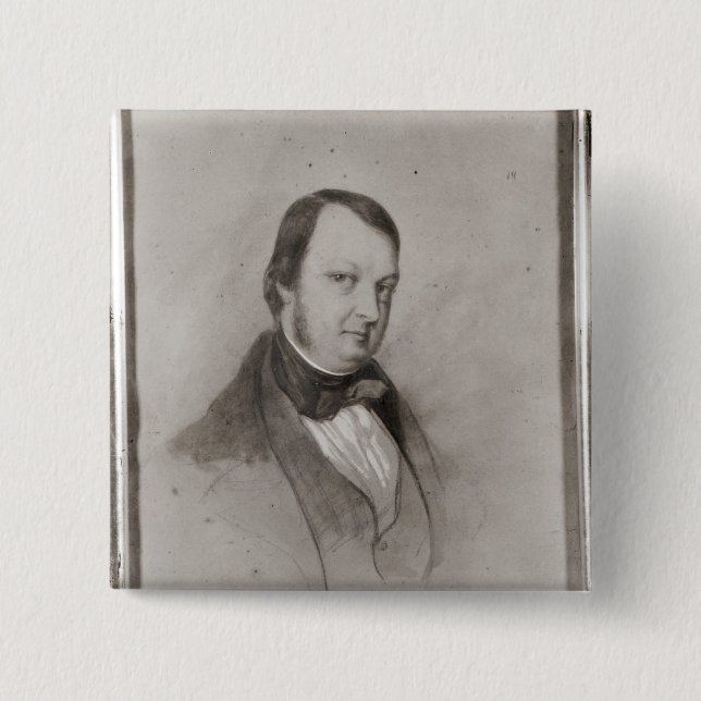 Portrait of Frederic Chopin 15 Cm Square Badge (Front)