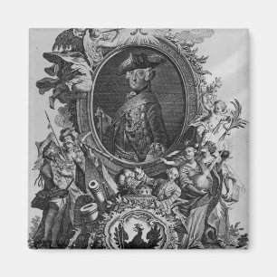Portrait of Frederick II , engraved by Johann Magnet