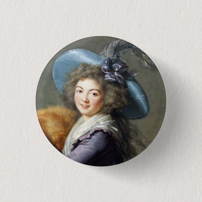 Portrait of French Lady 3 Cm Round Badge (Front)