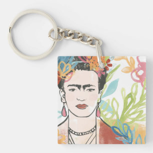 Portrait of Frida Kahlo Key Ring