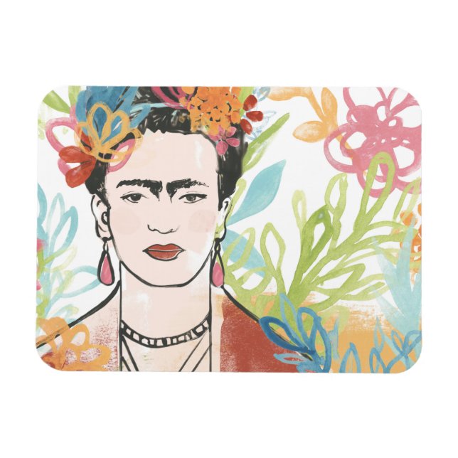 Portrait of Frida Kahlo Magnet (Horizontal)