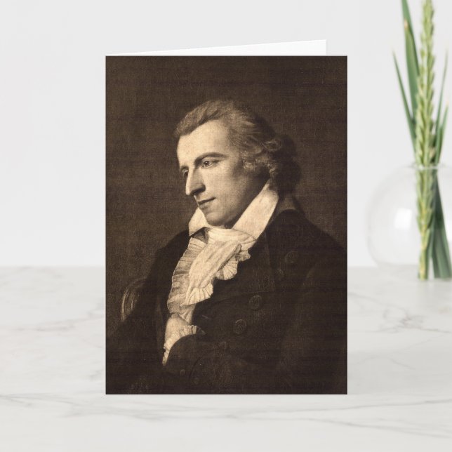 Portrait of Friedrich Schiller - Greeting Card (Front)