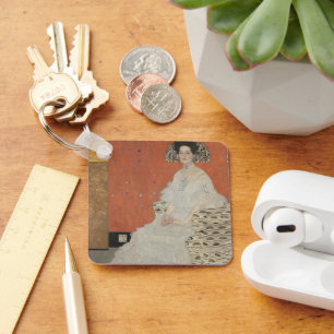 Portrait of Fritza Riedler by Gustav Klimt Key Ring