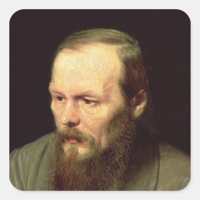 Portrait of Fyodor Dostoyevsky  1872 Square Sticker (Front)