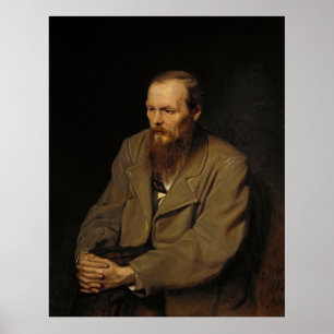 Portrait of Fyodor Dostoyevsky by Vasily Perov Poster