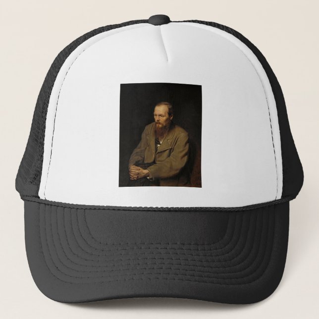 Portrait of Fyodor Dostoyevsky by Vasily Perov Trucker Hat (Front)