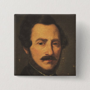 Portrait of Gaetano Donizetti 15 Cm Square Badge