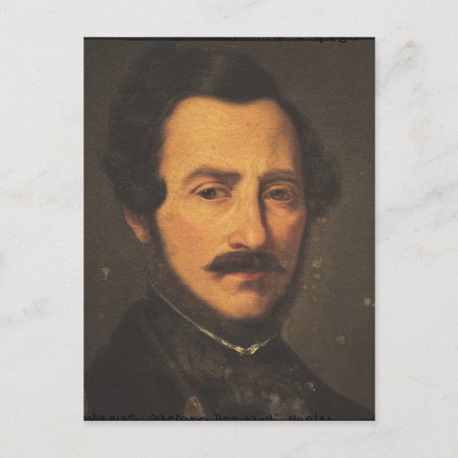 Portrait of Gaetano Donizetti Postcard (Front)