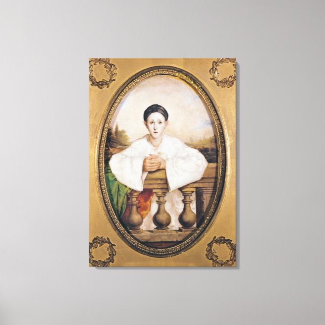 Portrait of Gaspard Deburau  as Pierrot, c.1815 Canvas Print (Front)