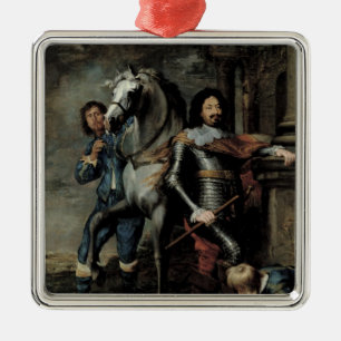 Portrait of General Ottavio Piccolomini Metal Tree Decoration