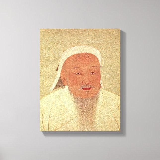 Portrait of Genghis Khan , Mongol Khan Canvas Print (Front)