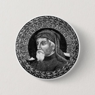 Portrait of Geoffrey Chaucer Button