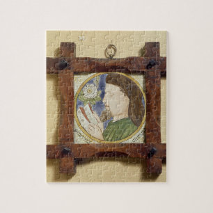 Portrait of Geoffrey Chaucer (c.1340-1400) (cerami Jigsaw Puzzle