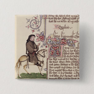 Portrait of Geoffrey Chaucer facsimile from 15 Cm Square Badge