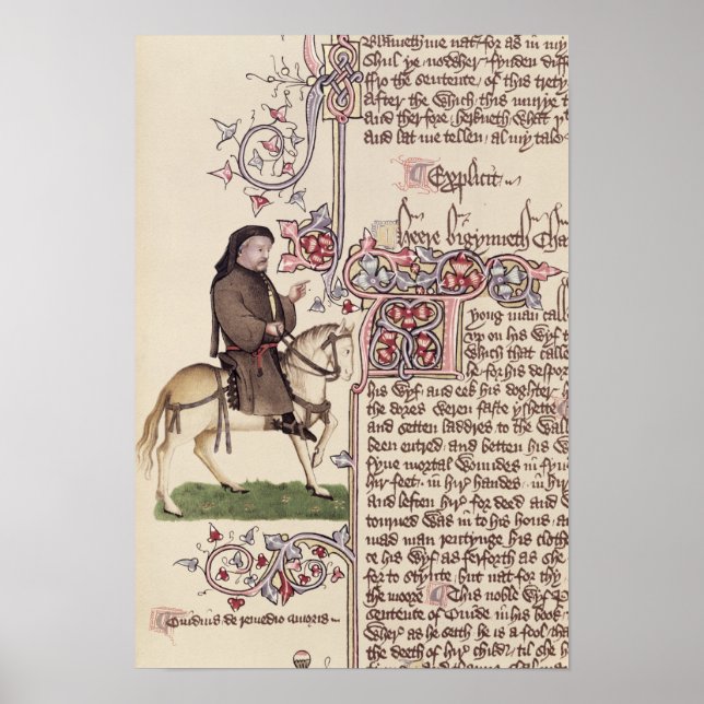 Portrait of Geoffrey Chaucer  facsimile from Poster (Front)