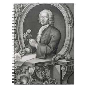 Portrait of Georg Dionysius Ehret (1710-70) engrav Spiral Notebook