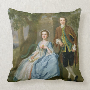 Portrait of George and Margaret Rogers, c.1748-50 Cushion