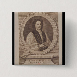 Portrait of George Berkeley Bishop 15 Cm Square Badge