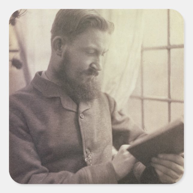 Portrait of George Bernard Shaw (1856-1950) as a Y Square Sticker (Front)