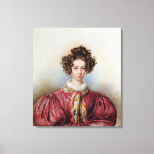Portrait of George Sand  1830 Canvas Print