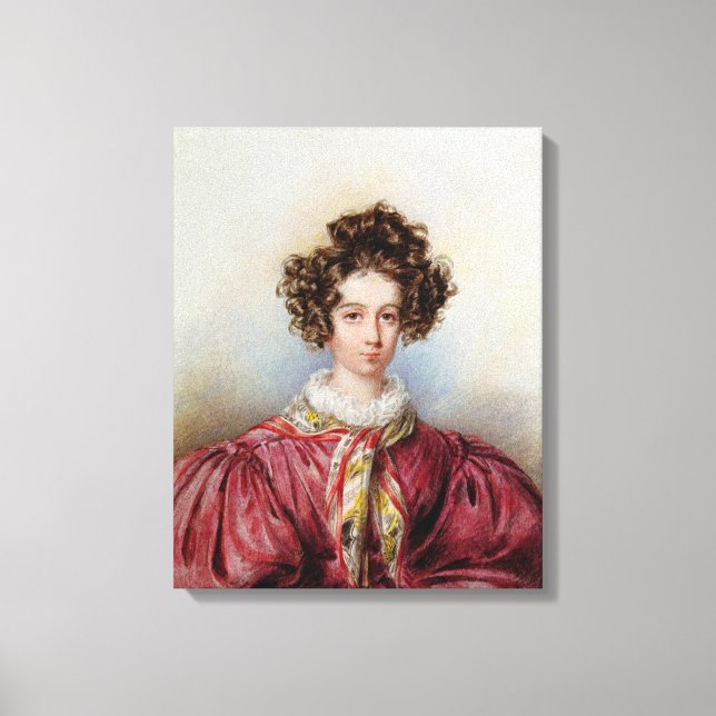 Portrait of George Sand  1830 Canvas Print (Front)