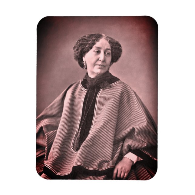 Portrait of George Sand by Nadar Magnet (Vertical)