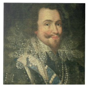 Portrait of George Villiers, 1st Duke of Buckingha Tile