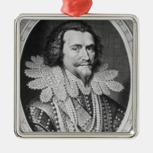 Portrait of George Villiers Metal Tree Decoration
