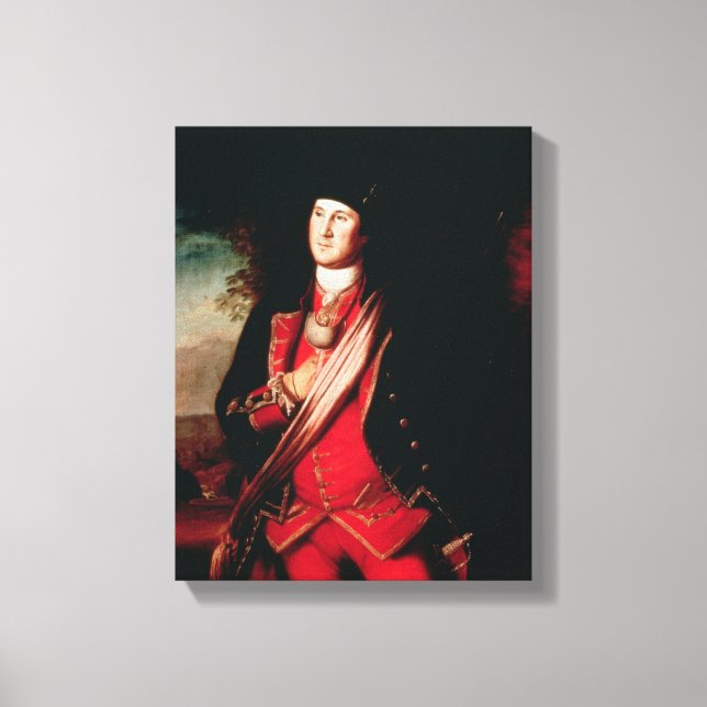 Portrait of George Washington  1772 Canvas Print (Front)