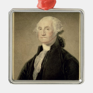 Portrait of George Washington, engraved by William Metal Tree Decoration