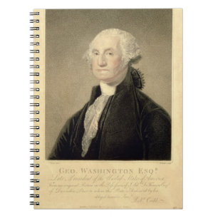 Portrait of George Washington, engraved by William Notebook