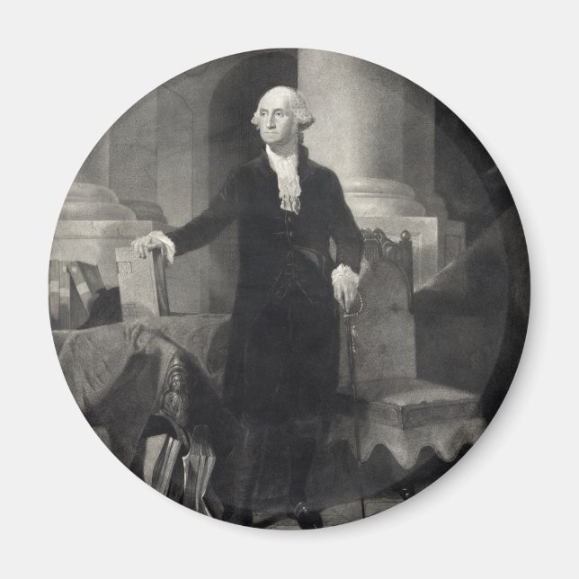 Portrait of George Washington magnet (Front)