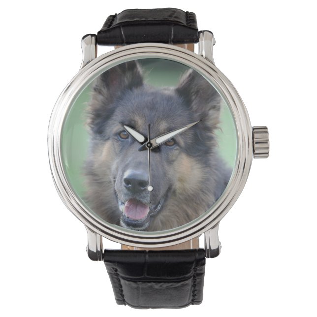 Portrait of German Sheppard Watch (Front)