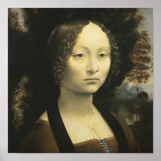 Portrait of Ginevra de Benci circa 1476 Poster