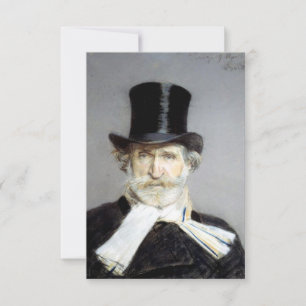 Portrait of Giuseppe Verdi, Italian Opera Composer Card