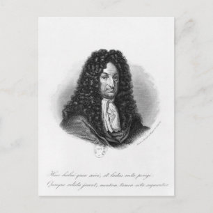Portrait of Gottfried Wilhelm  Baron de Leibniz Postcard