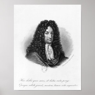Portrait of Gottfried Wilhelm Baron de Leibniz Poster
